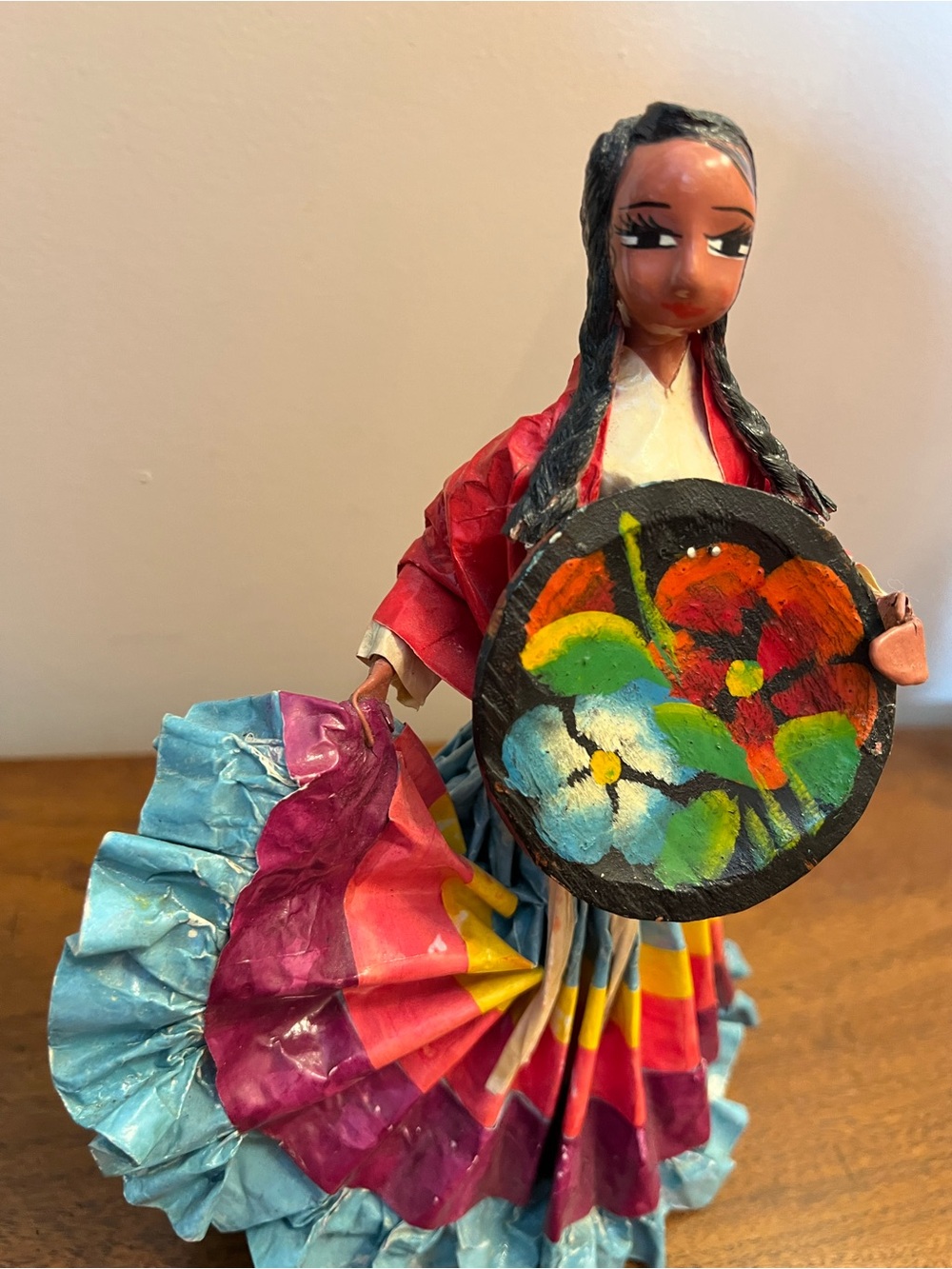Vintage Mexican Traditional Handmade Folk Art Paper Mache Dancer - Picture 2 of 7
